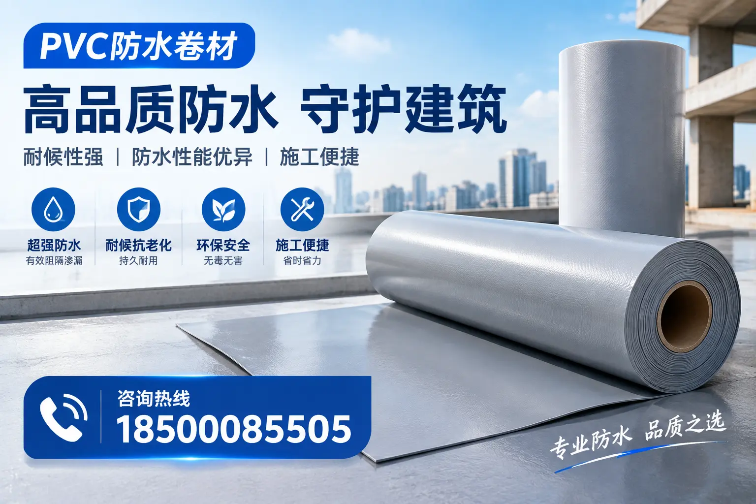 PVC防水卷材的防水效果评测,适合宜春的科学依据